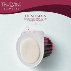 TrueVine Elements Cup offset tabs, enabling quiet, respectful opening during services.