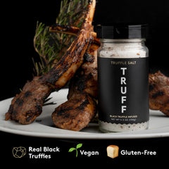 TRUFF Black Truffle Salt flakes enrich popcorn with gourmet scent