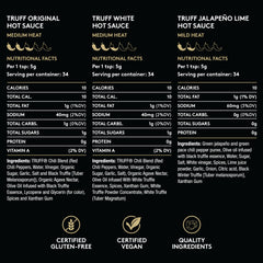 TRUFF Jalapeño Lime bottle on vibrant label for tacos and seafood