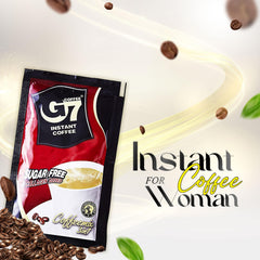 G7 3-in-1 stick dissolving in hot water releasing rich aroma