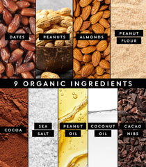 Truvani snack bar ingredients closeup featuring almonds and dates