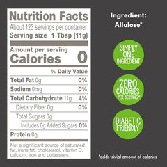 Truvia Allulose coffee cup scene shows sugar-like taste with zero calories.