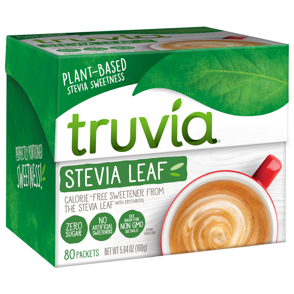Truvia Original packets on a kitchen counter for quick, calorie-free sweetness