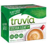 Truvia Original packets on a kitchen counter for quick, calorie-free sweetness