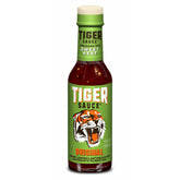 Try Me Tiger Sauce Original bottle front showing exotic sweet heat for meats and seafood