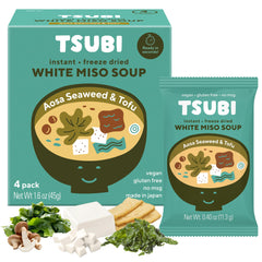 Tsubi Soup freeze-dried miso packets box front for quick meals