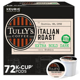 Tullys Italian Roast pod close-up showing bold aroma for a morning boost