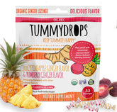 Tummydrops ginger lozenge pineapple flavor for on-the-go relief
