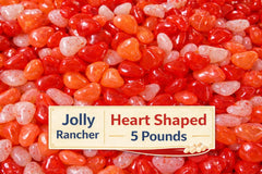 Tundras heart-shaped jelly beans in red, pink, and white.