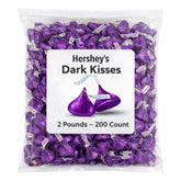 Tundras HersheyPurple KISSES Special Dark bulk 2lb with purple foil for sharing treats.