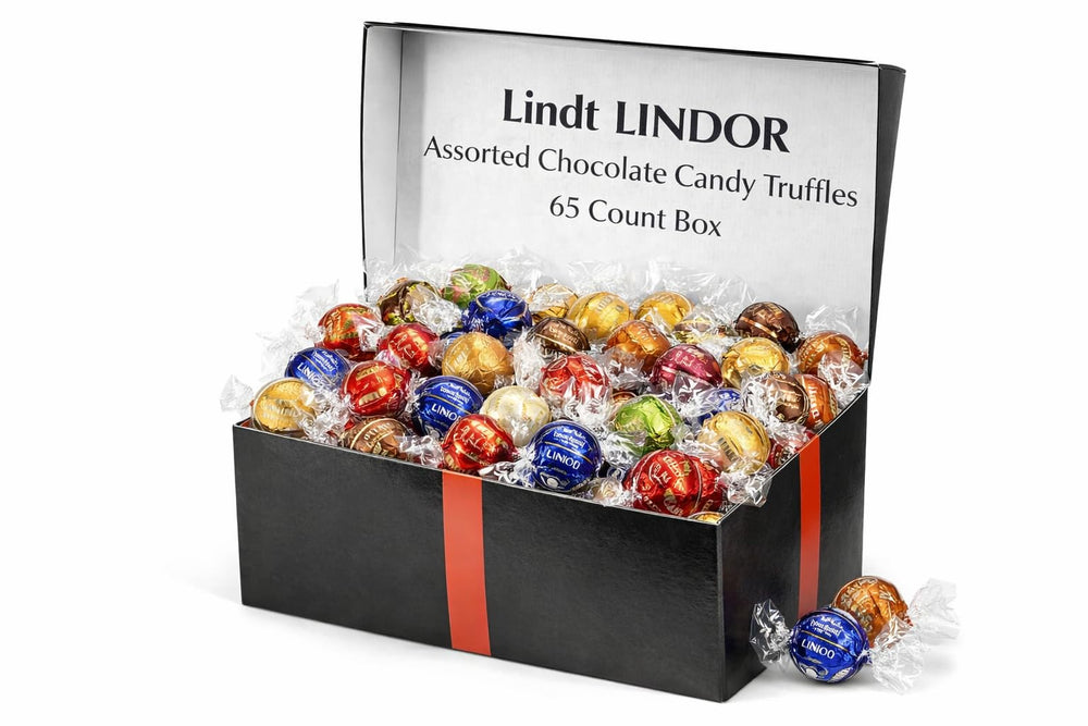 Tundras Lind.t Assorted Truffles 65-count box for gifting and sharing at gatherings.