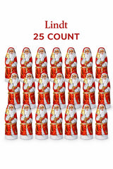 Lindt Milk Chocolate mini Santa in seasonal foil, perfect stocking stuffers.
