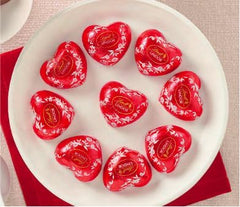 Tundras Valentines Day chocolate heart wrapped, individual portions ideal for gifting.