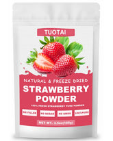 TUOTAI Freeze Dried Strawberry Powder jar showcases vibrant color for baking and beverages