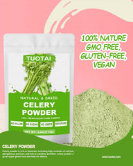 TUOTAI Celery Powder scoop demonstrates convenient measuring for precise portions