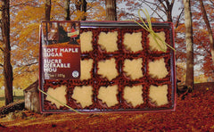 Close-up of Turkey Hill Sugarbush maple candy showing glossy texture