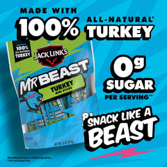 Turkey mini sticks offer 8g protein per two sticks for quick fueling.