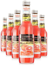 Tuscanini Blood Orange Soda bottle on ice for a crisp refresh