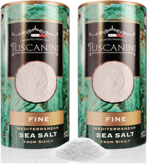 Tuscanini Fine Sea Salt 16oz tube ready for seasoning grilled meats and vegetables