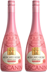 Tuscanini Moscato Rose sparkling bottle, ideal for celebrations and non-alcoholic toasts.