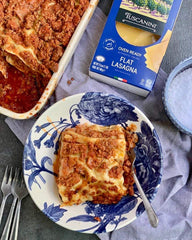 Tuscanini three-pack lasagna displayed for convenient family meals.