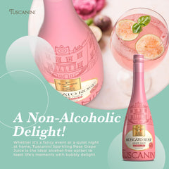 Tuscanini Rose Sparkling juice glass, enhances tastings with a delicate aroma and fruity notes.