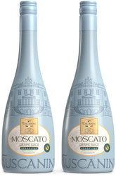 Tuscanini Sparkling Moscato bottle on a table, perfect for celebrations.