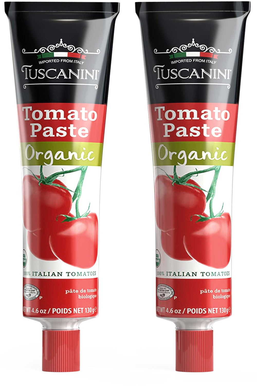 Tuscanini tomato paste tube ready to pour for richer sauces.