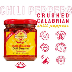 Crushed Calabrian chili flakes on pizza for Mediterranean heat and color
