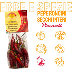 TUTTOCALABRIA dried hot long chili peppers ready to spice everyday meals