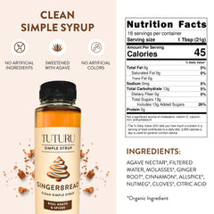 Pour of Tuturu Syrup reveals amber color ideal for cocktails.