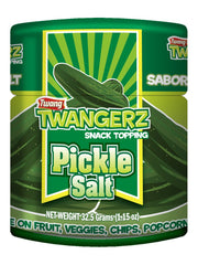 Twang Twangerz pickle-flavored salt topping bottle adds tangy crunch to snacks