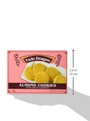 Twin Dragon Almond Cookies on a plate with tea, ideal snack