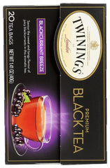 Twinings Blackcurrant Breeze box showcases convenient 20-count packaging for easy brewing.