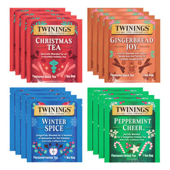 Twinings Christmas Holiday Variety Tea Bags box, 40-count, gift-ready set