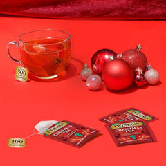 Twinings Christmas Tea blends cinnamon and clove for warming flavor.