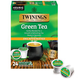 Twinings decaf green tea K-Cup pods box for quick caffeine-free brewing