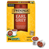 Twinings Earl Grey K-Cup Pods 24-pack for quick, flavorful mornings.