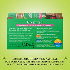 Individually wrapped Twinings teabags emphasize freshness and convenience