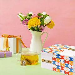 Twinings individually wrapped tea bags preserve freshness for home, office, or travel.