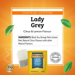 Twinings Lady Grey tea cup steaming for hot or iced enjoyment