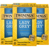 Twinings Lady Grey tea cup with steam offers a refreshing citrus-infused moment.