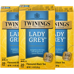 Twinings Lady Grey tea cup with steam offers a refreshing citrus-infused moment.