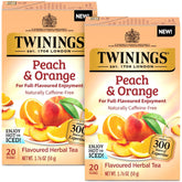 Twinings Peach & Orange tea pack shown for convenient daily tea