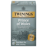 Twinings Prince of Wales Black Tea box showcasing premium aromatic blend for refined mornings