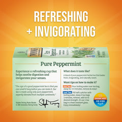 Individually wrapped Twinings peppermint tea bags stay fresh on the go