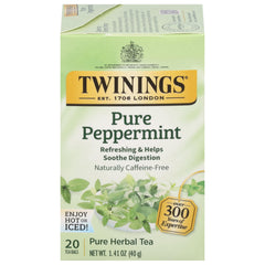 Twinings Pure Peppermint Tea bags ready for a refreshing infusion