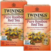 Twinings Pure Rooibos Red Tea bags for fresh daily enjoyment.
