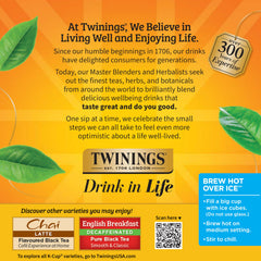 Twinings tea pods ideal for hot or iced preparations.
