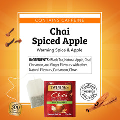 A glass of Twinings Spiced Apple Chai iced tea for a refreshing moment.